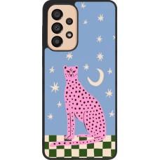 Samsung Galaxy A33 5G Case Hülle - Silikon schwarz Pink leopard with stars 2026