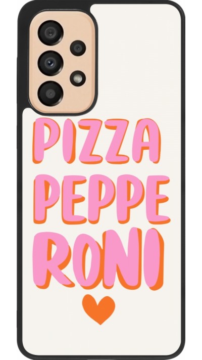 Samsung Galaxy A33 5G Case Hülle - Silikon schwarz Pizza pepperoni 2026