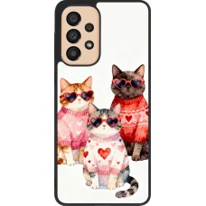 Samsung Galaxy A33 5G Case Hülle - Silikon schwarz Saint Valentines Day 26 Cat Love