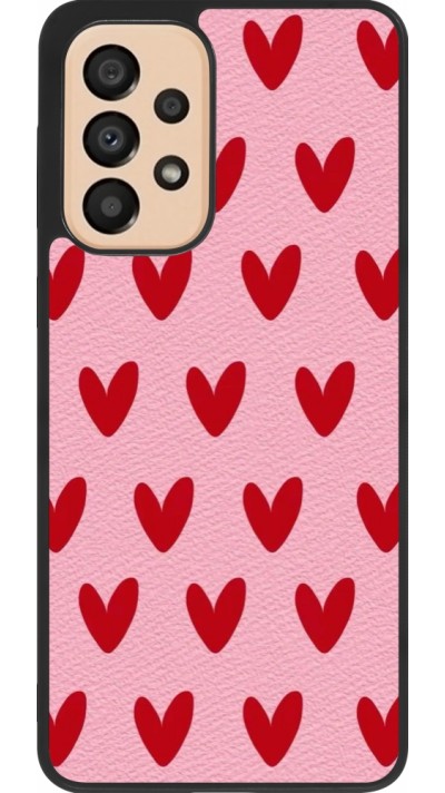 Samsung Galaxy A33 5G Case Hülle - Silikon schwarz Saint Valentines Day 26 Pattern heart