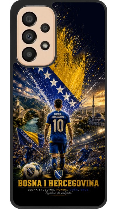 Coque Samsung Galaxy A33 5G - Silicone rigide noir Football Bosnie-Herzégovine splash 2026