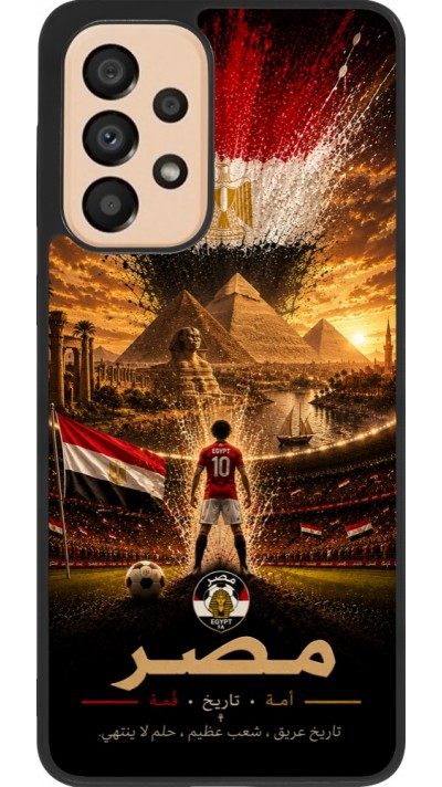 Coque Samsung Galaxy A33 5G - Silicone rigide noir Football Égypte splash 2026