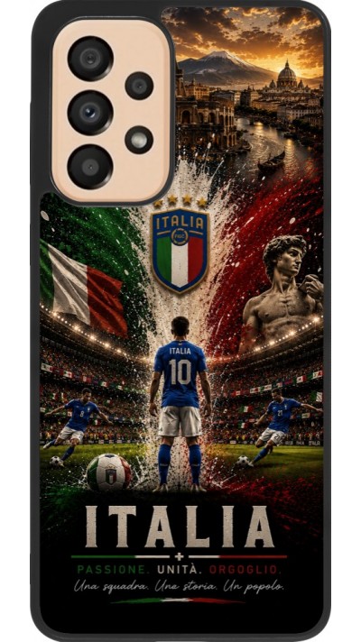 Coque Samsung Galaxy A33 5G - Silicone rigide noir Football Italie splash 2026