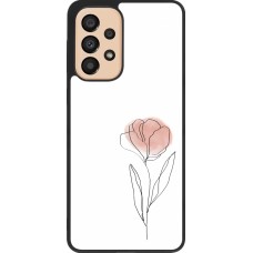 Samsung Galaxy A33 5G Case Hülle - Silikon schwarz Spring 23 minimalist flower