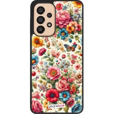 Samsung Galaxy A33 5G Case Hülle - Silikon schwarz Spring 25 fruehling bluetend