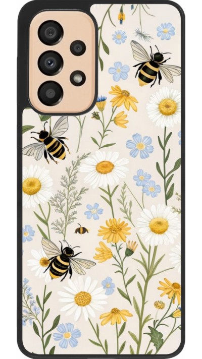 Samsung Galaxy A33 5G Case Hülle - Silikon schwarz Pattern bees Spring 2026