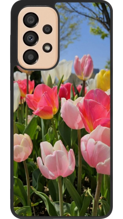 Samsung Galaxy A33 5G Case Hülle - Silikon schwarz Tulips Spring 2026