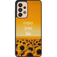 Samsung Galaxy A33 5G Case Hülle - Silikon schwarz Summer 2025 Enjoy your life