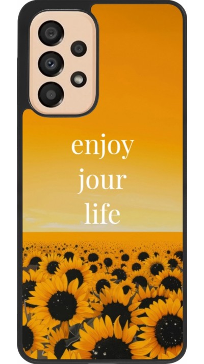 Samsung Galaxy A33 5G Case Hülle - Silikon schwarz Summer 2025 Enjoy your life