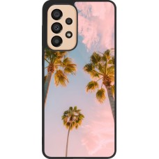 Samsung Galaxy A33 5G Case Hülle - Silikon schwarz Summer 2025 Palmiers