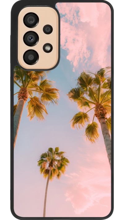 Samsung Galaxy A33 5G Case Hülle - Silikon schwarz Summer 2025 Palmiers
