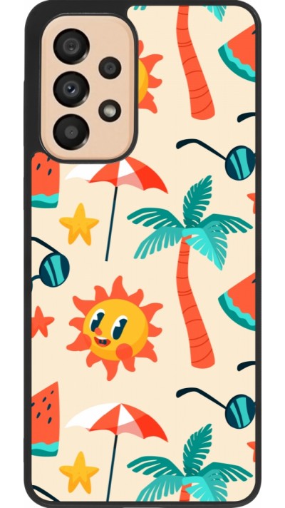 Samsung Galaxy A33 5G Case Hülle - Silikon schwarz Summer 2025 Pattern soleil