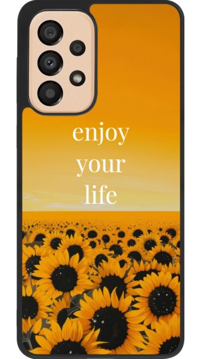 Coque Samsung Galaxy A33 5G - Silicone rigide noir Summer 2026 Enjoy your life