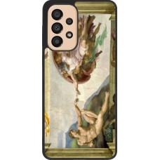 Coque Samsung Galaxy A33 5G - Silicone rigide noir Tableau art - La Création d’Adam - Michel-Ange