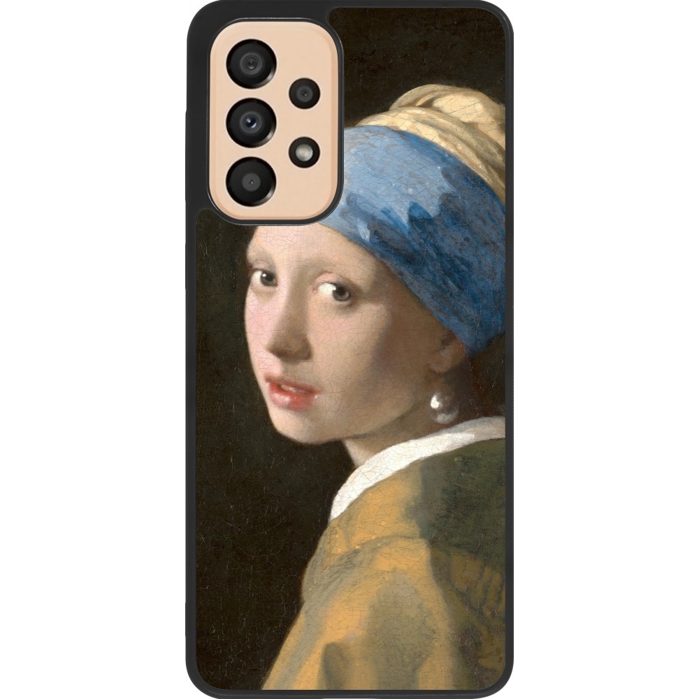 Samsung Galaxy A33 5G Case Hülle - Silikon schwarz Kunstbild - Das Mädchen mit dem Perlenohrring - Jan Vermeer