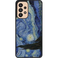 Samsung Galaxy A33 5G Case Hülle - Silikon schwarz Kunstbild - Sternennacht - Van Gogh