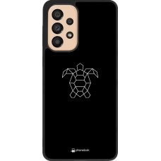 Coque Samsung Galaxy A33 5G - Silicone rigide noir Turtles lines on black