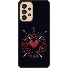 Coque Samsung Galaxy A33 5G - Silicone rigide noir Valentine 2024 gothic love