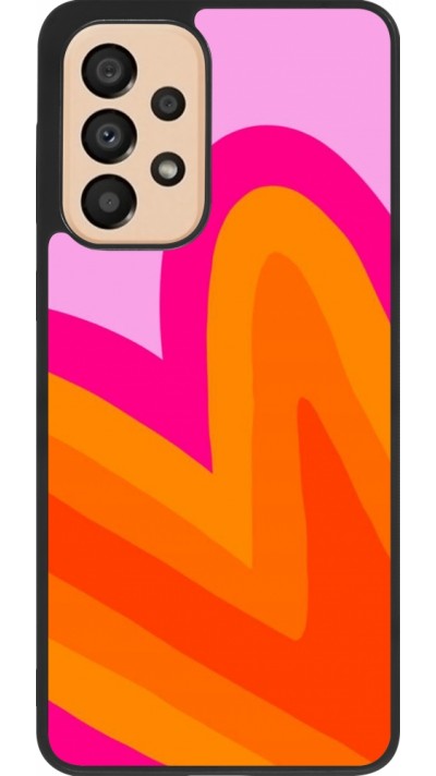 Samsung Galaxy A33 5G Case Hülle - Silikon schwarz Valentine 2024 heart gradient