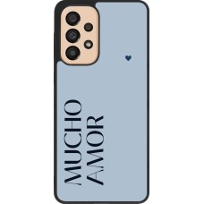 Samsung Galaxy A33 5G Case Hülle - Silikon schwarz Valentine 2024 mucho amor azul