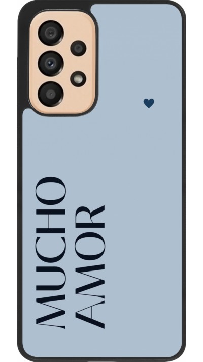 Samsung Galaxy A33 5G Case Hülle - Silikon schwarz Valentine 2024 mucho amor azul