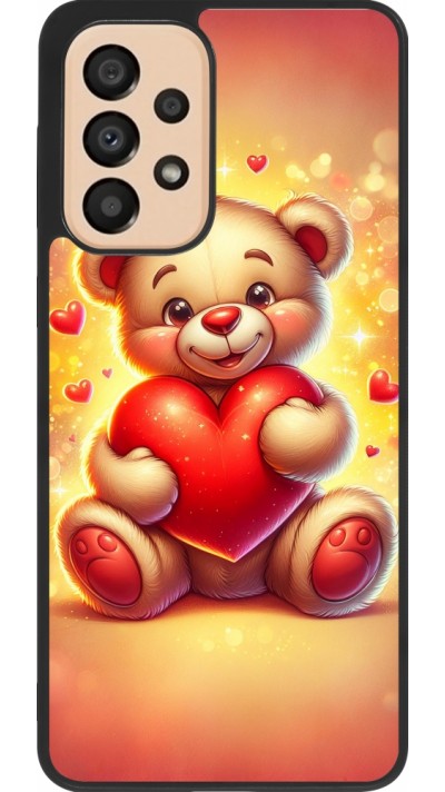 Samsung Galaxy A33 5G Case Hülle - Silikon schwarz Valentin 2024 Teddy Liebe