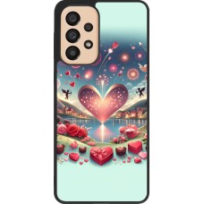 Coque Samsung Galaxy A33 5G - Silicone rigide noir Valentine 2025 Chic