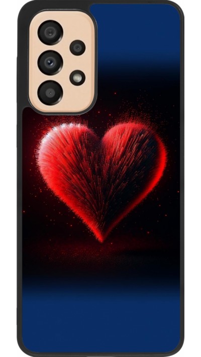 Samsung Galaxy A33 5G Case Hülle - Silikon schwarz Valentin 2025 rotes Herz