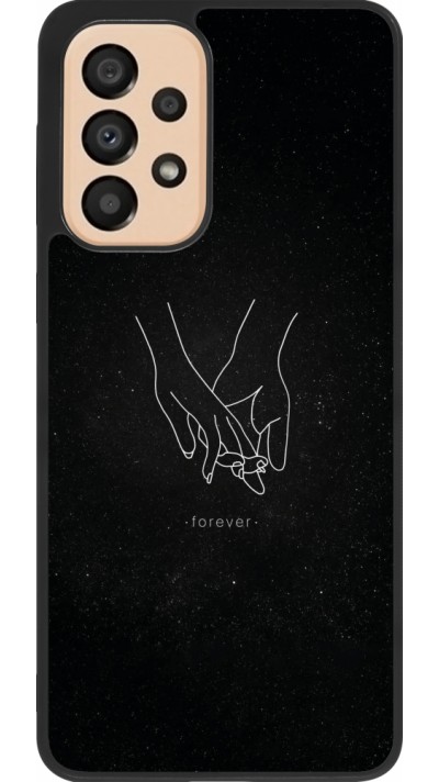 Samsung Galaxy A33 5G Case Hülle - Silikon schwarz Valentine 2023 hands forever