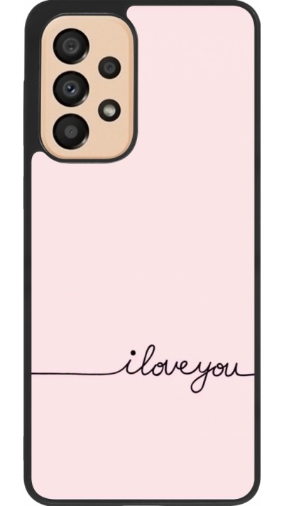 Samsung Galaxy A33 5G Case Hülle - Silikon schwarz Valentine 2023 i love you writing