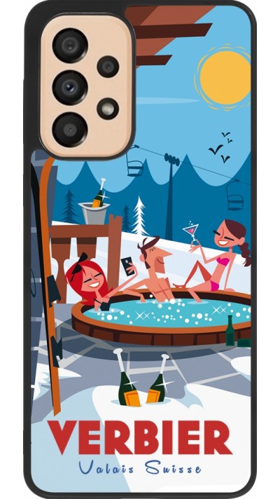 Samsung Galaxy A33 5G Case Hülle - Silikon schwarz Verbier Mountain Jacuzzi