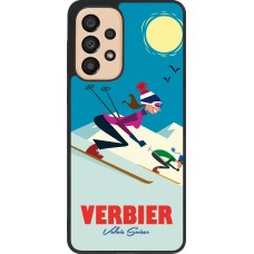 Coque Samsung Galaxy A33 5G - Silicone rigide noir Verbier Ski Downhill