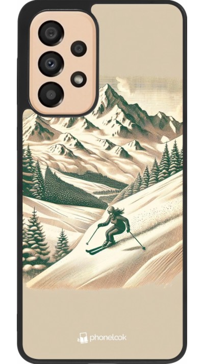 Samsung Galaxy A33 5G Case Hülle - Silikon schwarz Vintage Skiberg