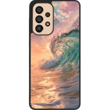 Samsung Galaxy A33 5G Case Hülle - Silikon schwarz Wave Sunset
