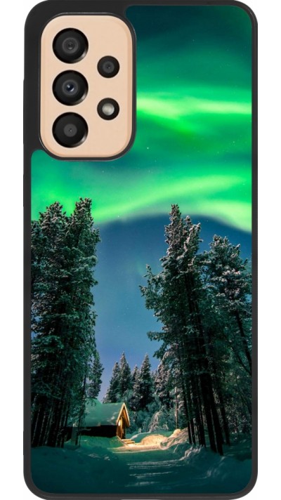 Samsung Galaxy A33 5G Case Hülle - Silikon schwarz Winter 22 Northern Lights