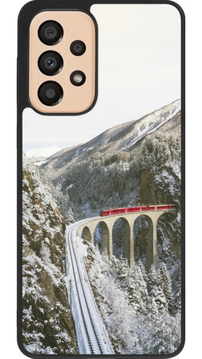 Samsung Galaxy A33 5G Case Hülle - Silikon schwarz Winter 25 Winter polar express