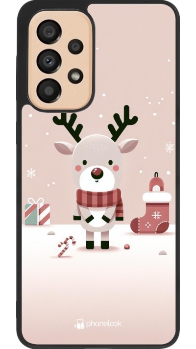 Samsung Galaxy A33 5G Case Hülle - Silikon schwarz Weihnachten 2023 Choupinette Rentier