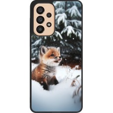 Samsung Galaxy A33 5G Case Hülle - Silikon schwarz Weihnachten 2023 Fuechslein Tanne