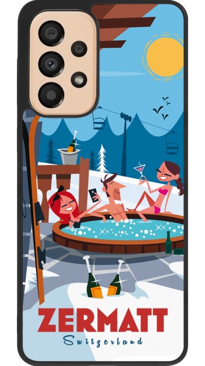 Samsung Galaxy A33 5G Case Hülle - Silikon schwarz Zermatt Mountain Jacuzzi