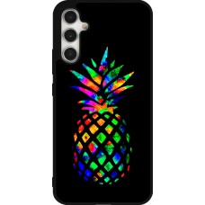 Samsung Galaxy A34 5G Case Hülle - Silikon schwarz Ananas Multi-colors