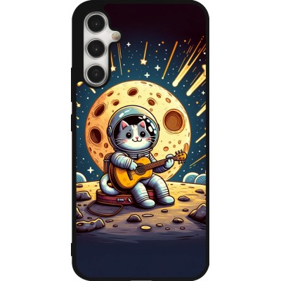 Samsung Galaxy A34 5G Case Hülle - Silikon schwarz AstroKatze RockMond