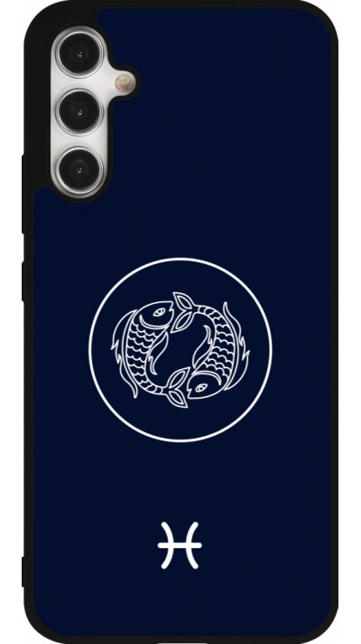 Samsung Galaxy A34 5G Case Hülle - Silikon schwarz Astrologie Fische