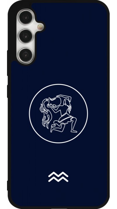 Samsung Galaxy A34 5G Case Hülle - Silikon schwarz Astrologie Wassermann