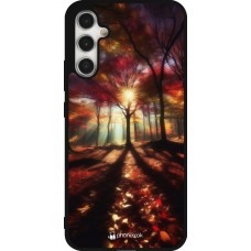 Samsung Galaxy A34 5G Case Hülle - Silikon schwarz Herbstlicher goldener Glanz