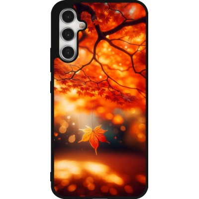 Samsung Galaxy A34 5G Case Hülle - Silikon schwarz Herbst Magisch Orange