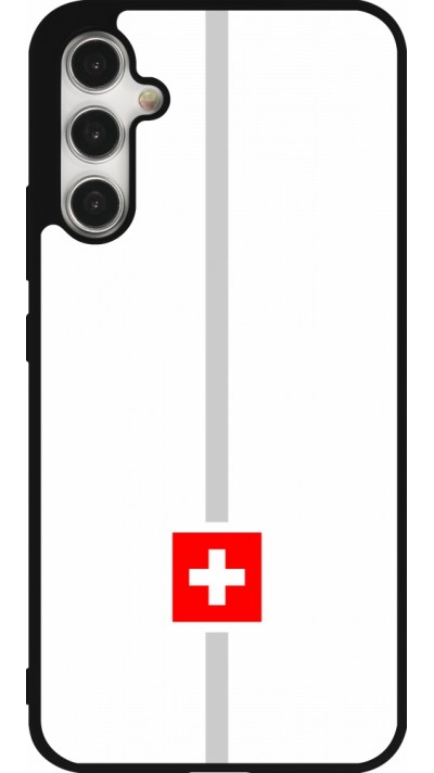 Samsung Galaxy A34 5G Case Hülle - Silikon schwarz Kanton CH weiss
