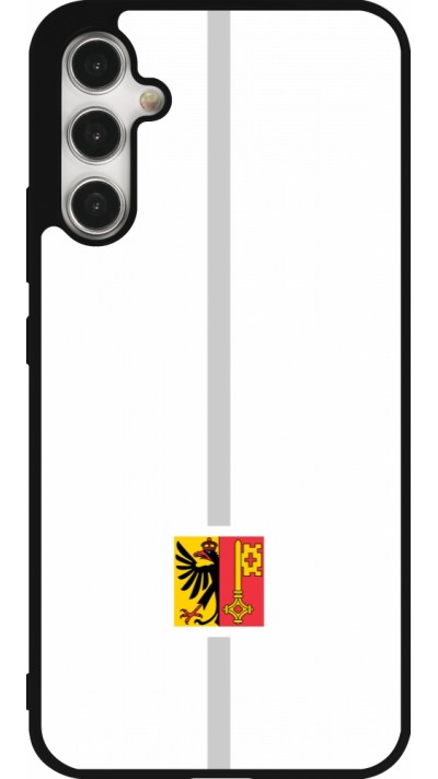 Samsung Galaxy A34 5G Case Hülle - Silikon schwarz Kanton GE weiss