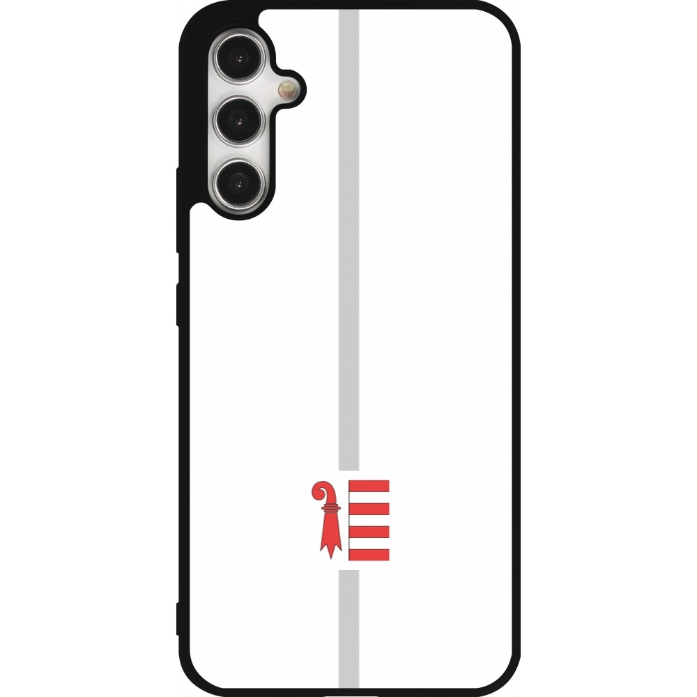 Samsung Galaxy A34 5G Case Hülle - Silikon schwarz Kanton JU weiss