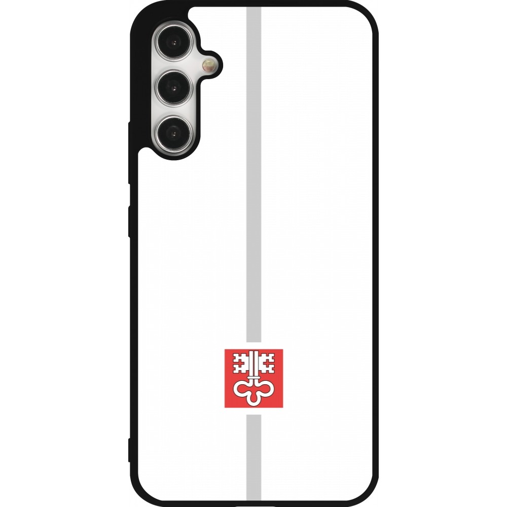 Samsung Galaxy A34 5G Case Hülle - Silikon schwarz Kanton NW weiss