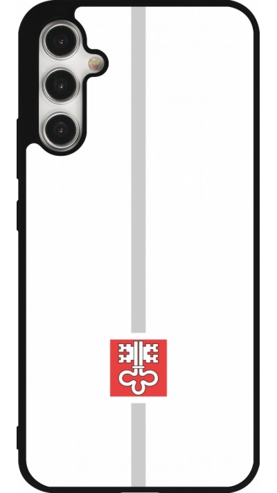 Samsung Galaxy A34 5G Case Hülle - Silikon schwarz Kanton NW weiss